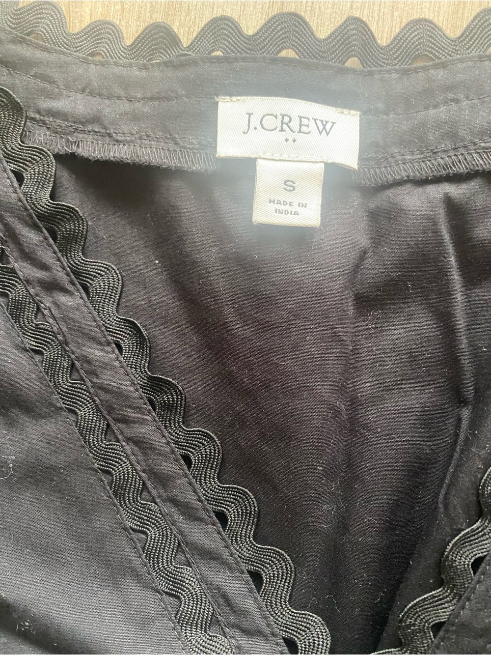 J-Crew Black Tiered Lace-Trim Midi Dress Size Small 44” long/16.5” waist/18”bust - Picture 4 of 9